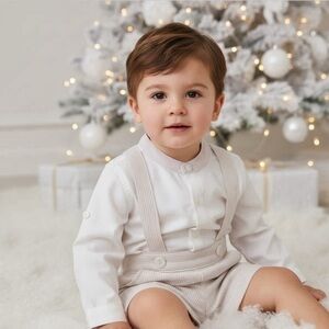 Charming Beige Kids Suspenders